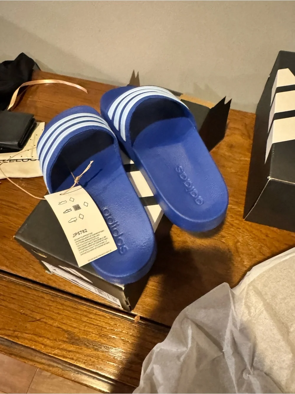 Brand new! adidas Slide Sandals in Navy and Light Blue - kids 2